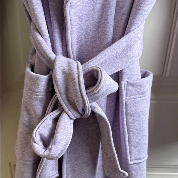 Kirkland Signature Robe Lilac Purple Fleece Lined Housecoat Pajamas Women's Sz M - Picture 6 of 14